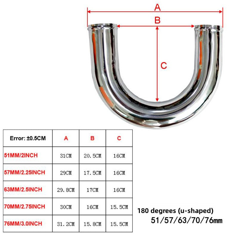Universal Aluminum Turbocharger Intake Pipe kit